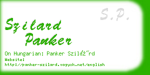 szilard panker business card